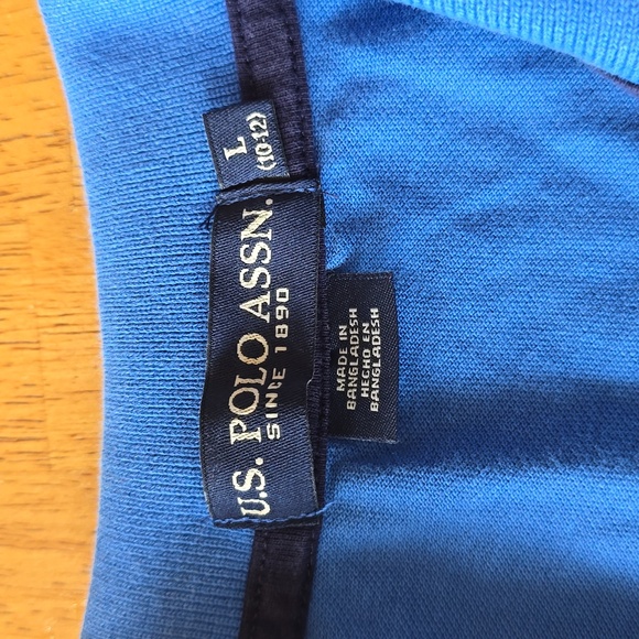 US Polo Assn | Boys | Blue | Polo Shirt | Classic | Short Sleeve | Size L - Picture 3 of 5